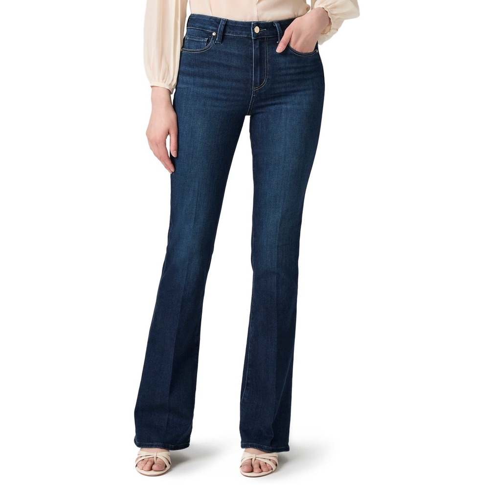 Paige Laurel Canyon Low Rise Bootcut Jeans Dark Wash Indigo Size 29